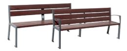 Banc urbain en plastique recyclé - Silaos - esthétique et durable_0