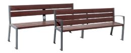 Banc urbain en plastique recyclé - SILAOS_0