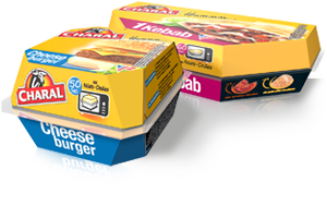 Boîtes et bacs alimentaires double pack pour hamburger et kebab charal_0