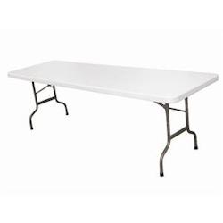 Bolero table rectangulaire pliante blanc 244cm - multi-matériau CF375_0