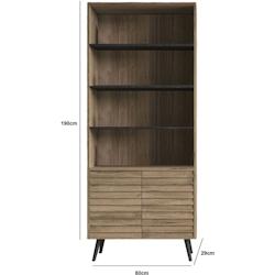 Buffet 2 portes et étagères en aggloméré Sunny Hanah Home - marron 8684283029440_0