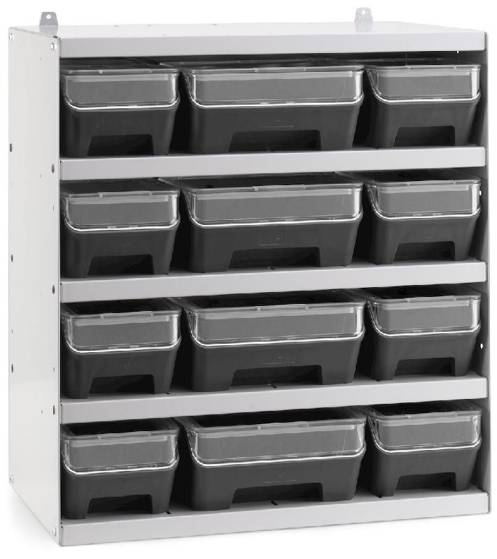 Casier DuoBox 12 tiroirs avec couvercles et façades_0