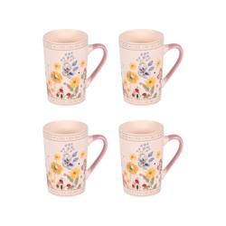 Coffret de 4 mugs Céleste 38 cl -  Décoré Rond Porcelaine Table Passion 12x8 cm - multicolore porcelaine 3106232313264_0