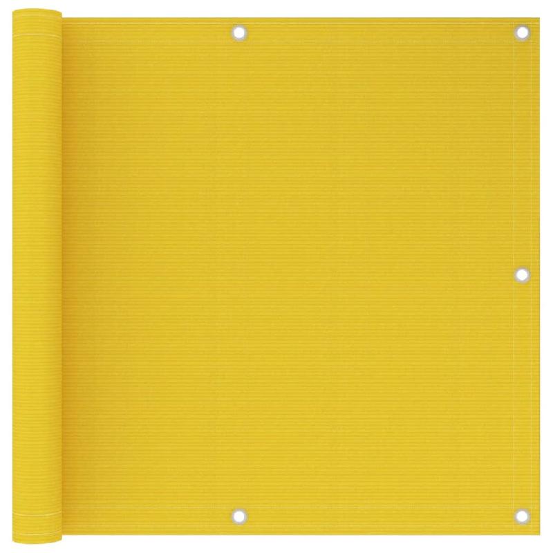 ÉCRAN DE BALCON BRISE PARE VUE PROTECTION CONFIDENTIALITÉ 90 X 600 CM PEHD JAUNE 02_0010205_0