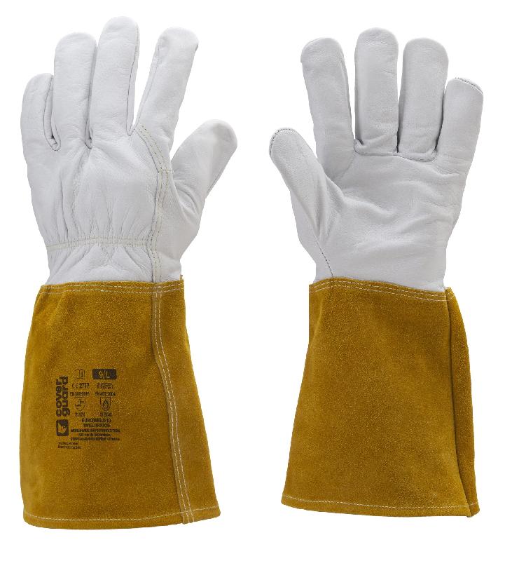 Gants de soudeur euroweld 100 tig fleur caprin manchette croute 15cm taille 9 - COVERGUARD - 1wel100009 - 864309_0