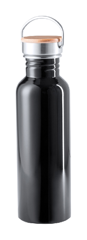 Gourde de sport en acier inoxydable - 750 ml - bouchon en bambou - livrée dans une boîte cadeau_0