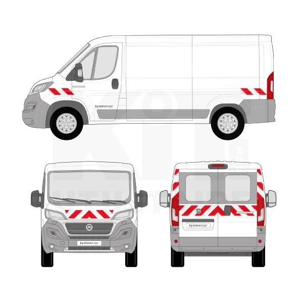 Kit de balisage Classe A 2014 - Film rétroréfléchissant microbilles - Visibilité 80m - Marque FIAT_0