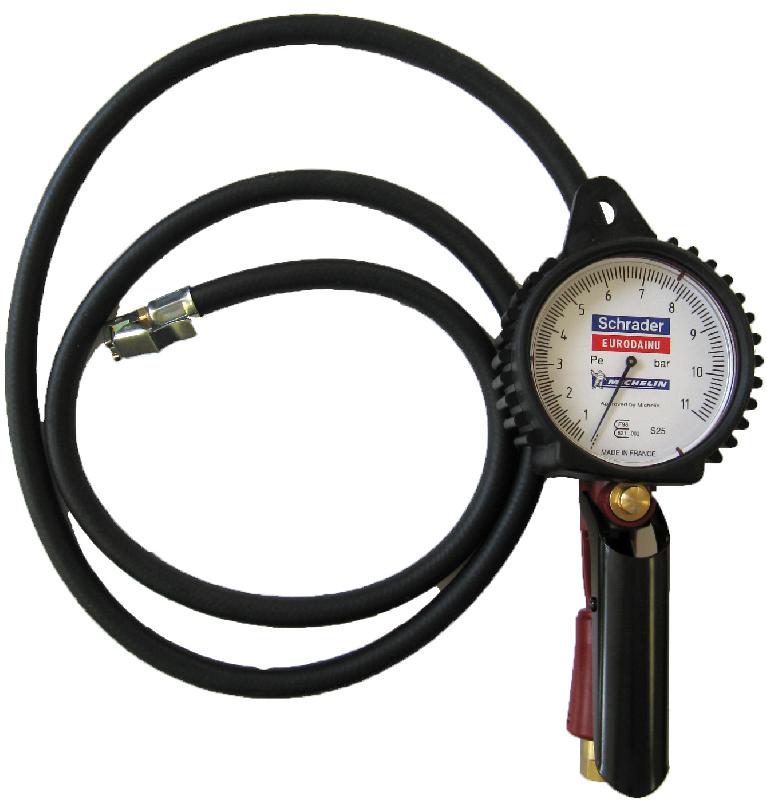 PISTOLET MANOMETRE DE GONFLAGE EURODAINU MICHELIN EMBOUT STD ET EUROPEEN 