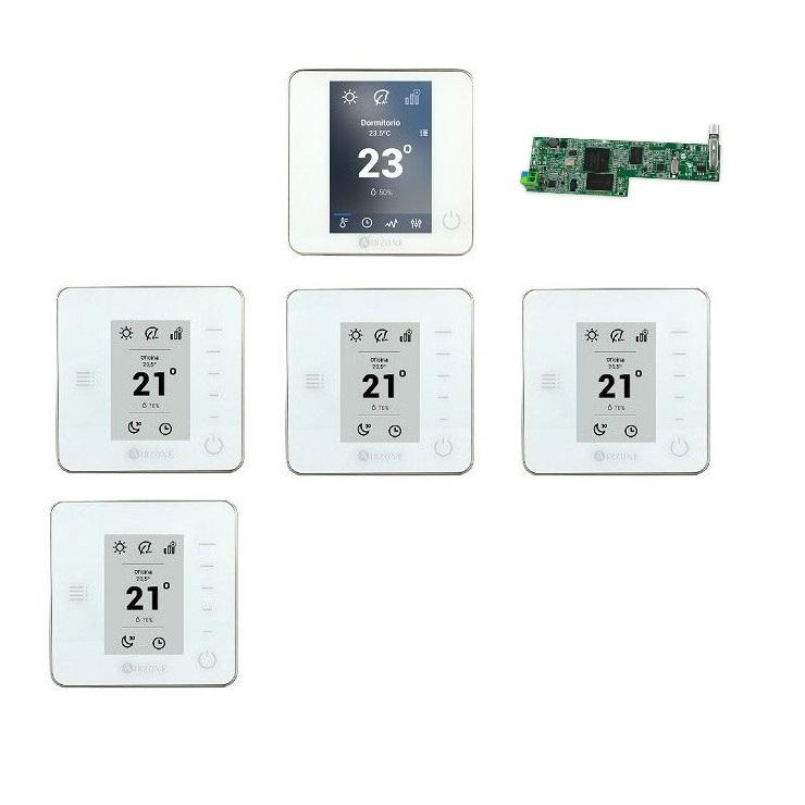 PACK THERMOSTATS BLUE THINK RADIO AIRZONE BLANC CONNECTÉ 5 ZONES_0