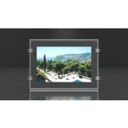Silver - Porte-affiche LED double face - Immocom - Format A3 avec ultra haute luminosité 6000 lumens_0