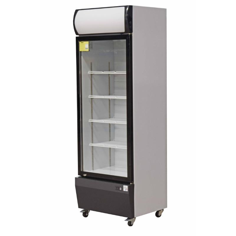 Vitrine à boissons 1 porte 320 L - façade noire, froid ventilé NO FROST, thermostat digital - L2G_0