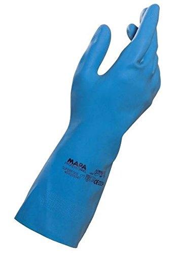 Gants de protection MAPA Professional Superfood - latex de caoutchouc naturel - certifiés CE - couleur bleue_0