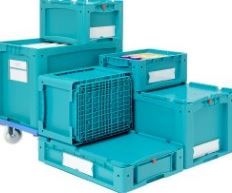 Bac multi-usage stable en plastique avec couvercle solidaire - Idéal pour le stockage automatique - Série KLT_0