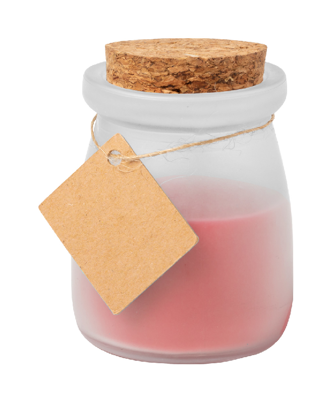 Bougie parfumée - Pot en verre - Parfum fraise - Rouge - 146g_0