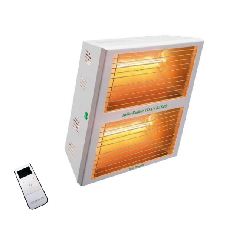 Chauffage radiant électrique vertical avec télécommande 4000W TITAN RADIO - STAR PROGETTI - 109854_0