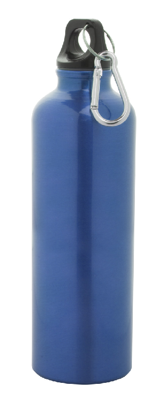 Gourde de sport en aluminium - 750 ml avec mousqueton - Couleur bleue_0