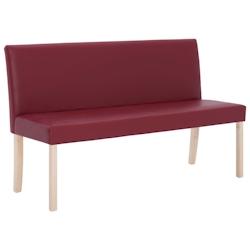 Helloshop26 - Banc banquette 139,5 cm synthétique rouge bordeaux 02_0010807 - 3000594382725_0