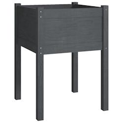Helloshop26 - Jardinière bac lit surélevé plantes fleurs terrasse jardin 50 x 50 x 70 cm bois de pin massif gris 02_0037673 - 3000217784981_0
