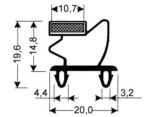 Joint pvc magnetique pour meubles frigos jpc-135_0