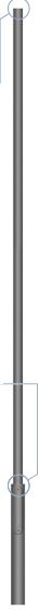 Mât d'éclairage public octoconique Kelas - en acier - hauteur 4000 à 8000 mm - diamètre 90 mm - diamètre base 152 mm_0