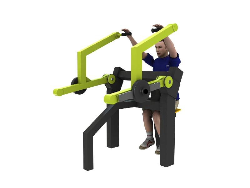 Row Machine Debout - Gamme Lest - Appareil de musculation extérieur pour le dos_0