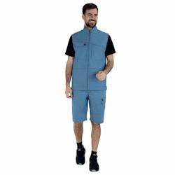 Lafont - Bermuda de travail coton majoritaire IOLITE Bleu Métal Taille 2XL - XXL bleu 3609705767231_0