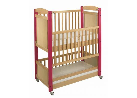 Lits pour crèches superposés à panneaux - Double couchage en bois massif certifié NF Mobilier Crèche_0