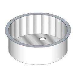 Option : évier diamètre 420 mm - comptoir ou meuble arrière (1 pièce) - Metrika Line_0