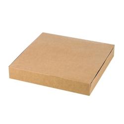Boîte pâtissière Packnwood FHC en carton kraft brun - 230x230mm H50mm - Lot de 50 pièces - recyclable et micro-ondable_0
