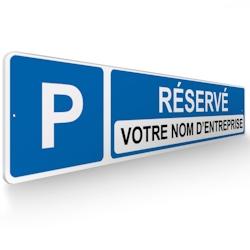 Panneau de signalisation pour parking · Parking réservé · Personnalisable  -  48 x 10 cm DECOHO - blanc 3701563934920_0