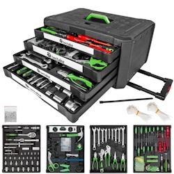 Tectake Caisse à outils 899 pièces  noir - 401487 - noir plastique 401487_0
