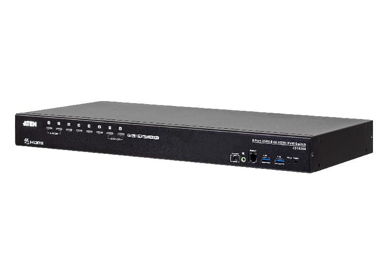 ATEN Commutateur KVM HDMI USB 3.0 4K à 8 ports - CS18208-AT-G avec prise en charge 4K DCI et accessoires inclus_0