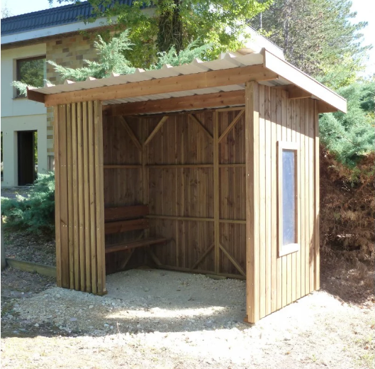 Abri à vélos en bois autoclave fabriqué en France - ABRRCKVLBS-HI01_0