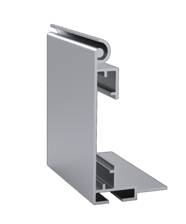 Profilé en aluminium 6060 T6 anodisé argent - Encadrement fixe pour panneaux - Longueur 7 m_0