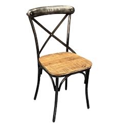 Anticline Créations Chaise bois et fer 41 x 41 x 89 cm - noir CS1435_0