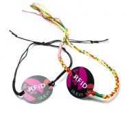 Bracelet RFID - Ikast Etiket - fin noué avec étiquette RFID ronde pour contrôle d'accès électronique_0