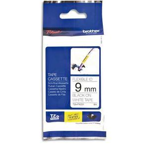 Brother ruban pour ptouch flexible laminé 9mmx8m noir/blanc tzefx221_0