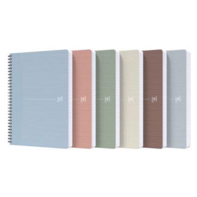 CAHIER A DOUBLE SPIRALE OXFORD MY REC'UP A5 COLORIS ASSORTIES - 5X5 - 180 PAGES - LOT DE 5