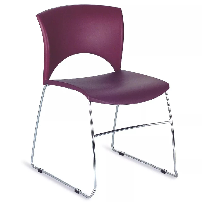 Chaise visiteur empilable So Carpi - P37 - robuste, design en acier chromé et assise confortable_0
