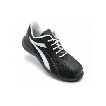 Chaussures de sécurité basses S1P noires - Maya P38 - cuir verpelle et embout acier_0