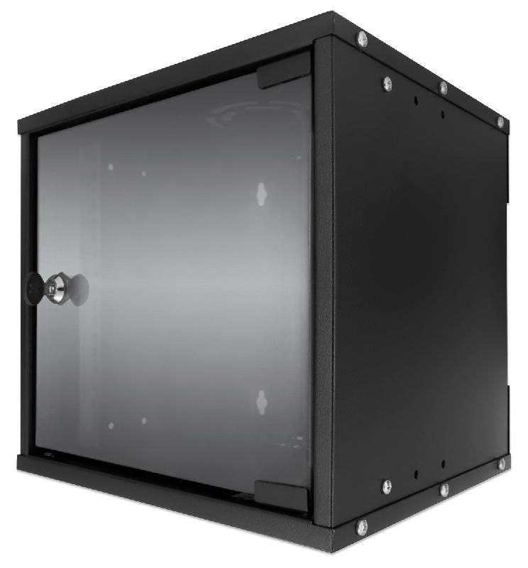 Coffret réseau 10 pouces - MHT130 - 6U - profondeur 300 mm - acier SPCC - noir - Bravour®_0