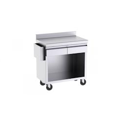 Mobilier d'Appoint pour Terrasse Sans Dosserets Latéraux - 2 Tiroirs - Distform - l100- L- P60- h110- Acier Inoxydable - 641094575014_0