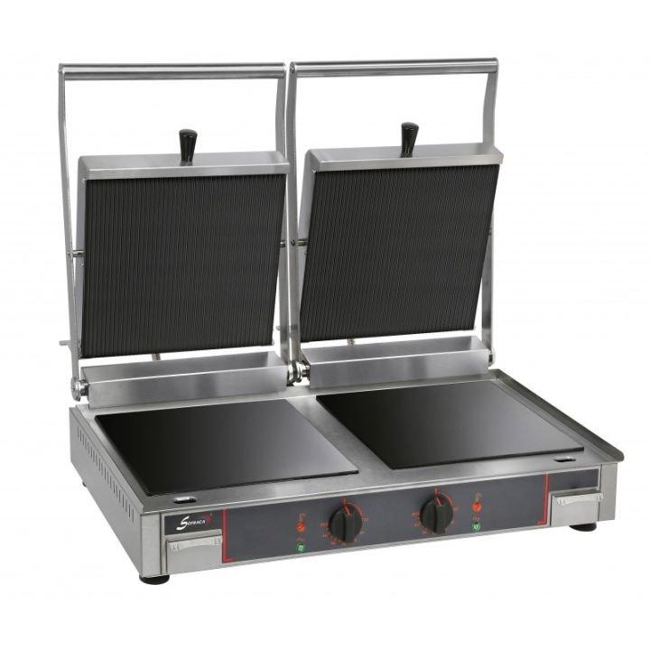 Grill Panini vitrocéramique double – Rainurée / Lisse, Cuisson rapide, 6000W, 220V - MONO_0