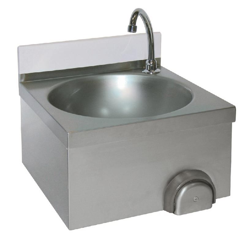 Lavabo mains cuisine pro mural commande fémorale - 400x400 mm - 7013.0775_0