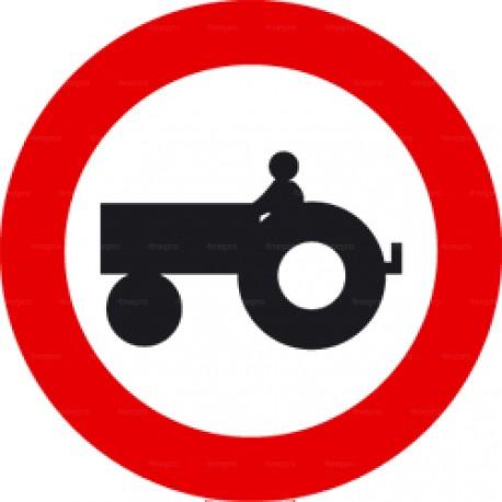 Panneau rond accès interdit aux tracteurs_0