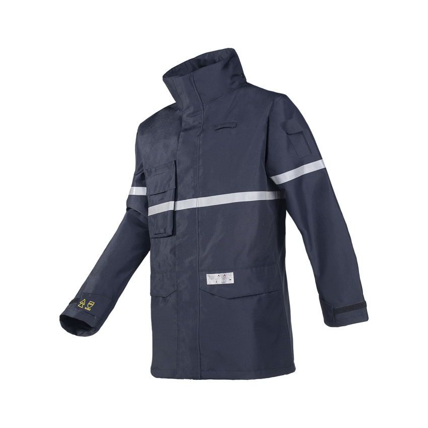Parka NEWTON tissu zone ATEX avec bandes rétro et doublure fixe (Marine) - PCK310-S - Sioen_0
