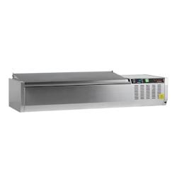 Saladette à Poser Couvercle Inox - Statique - 4 GN 1/3 - TEFCOLD - 5708181993870_0