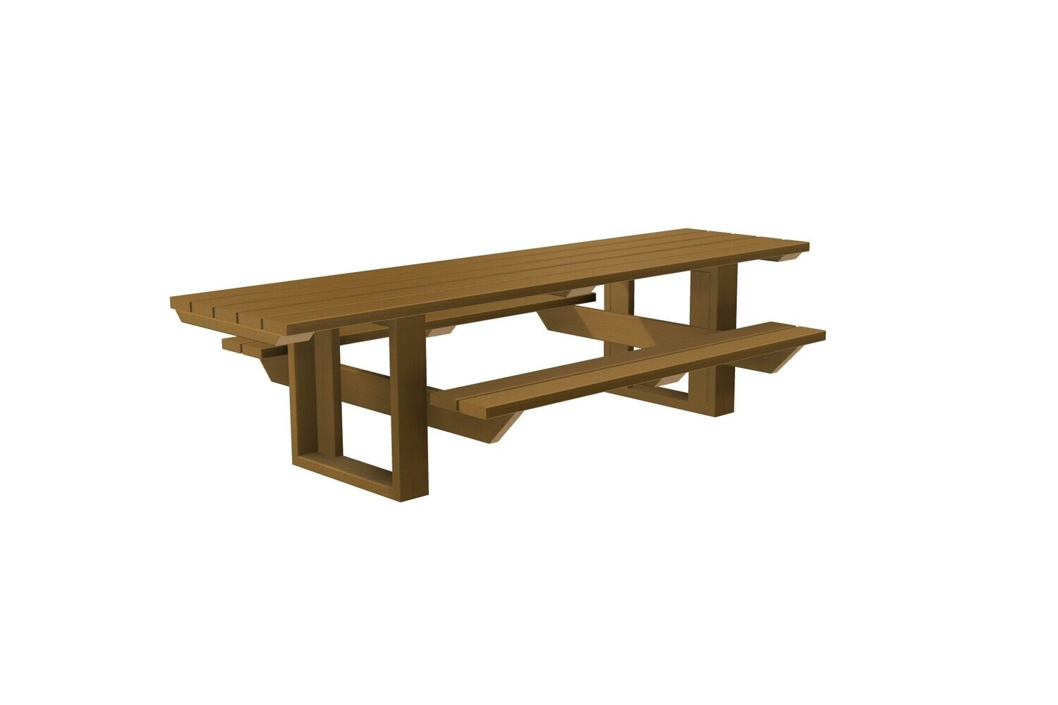 Table de pique nique en bois Classe IV ou plastique recyclé adaptée PMR - Référence MUB22PMR_0