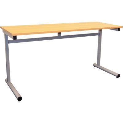 Table fixe 2 places 130x50 cm T6 - Fabricant LNR Mobiliers - Référence TUBFM T6AL_0