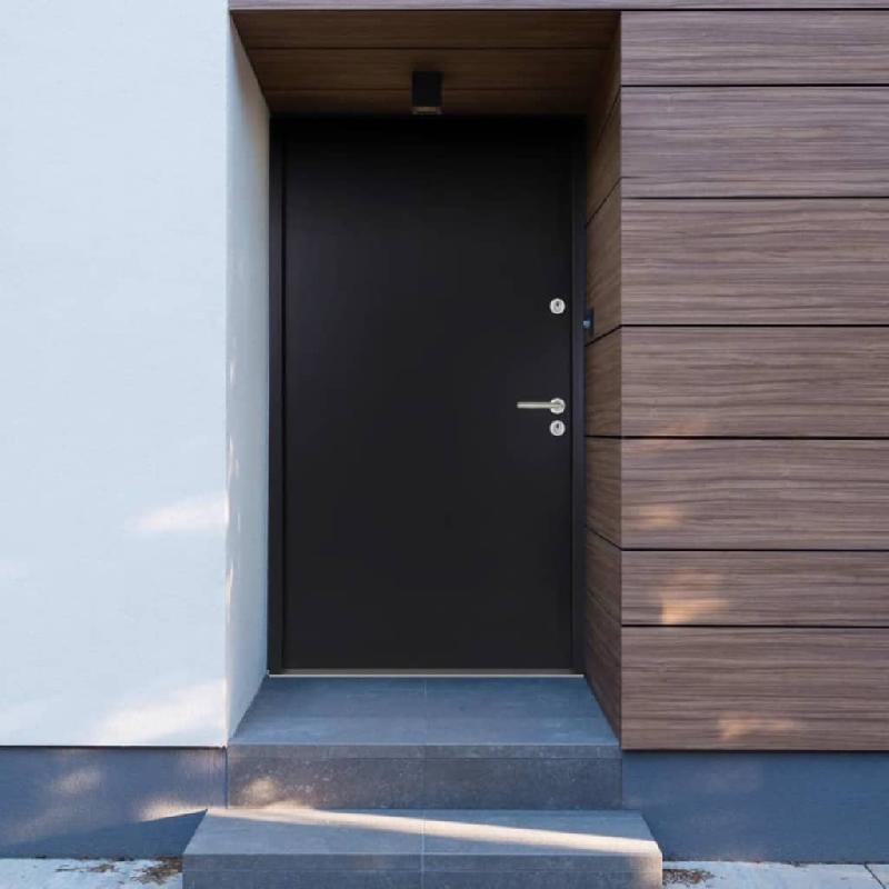 Vidaxl porte d'entrée anthracite 100x200 cm aluminium 3190538_0